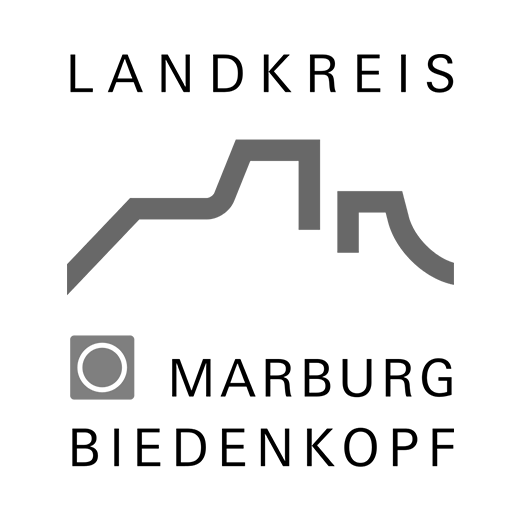Logo Landkreis Marburg-Biedenkopf in Schwarz-Weiß
