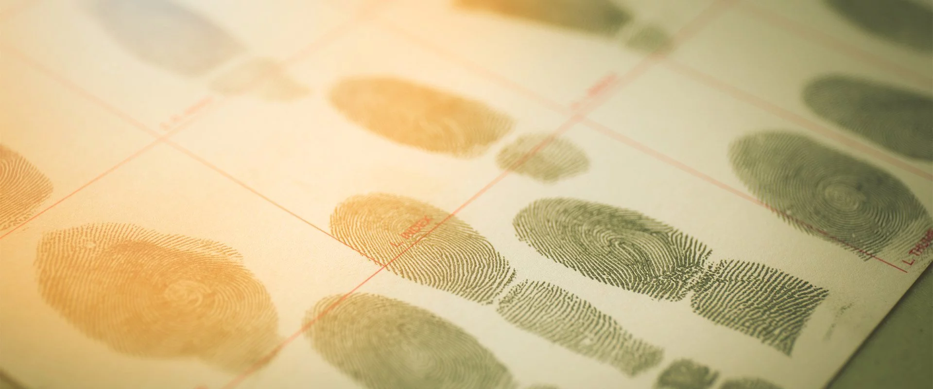 Fingerabdrücke auf einem Blatt Papier.