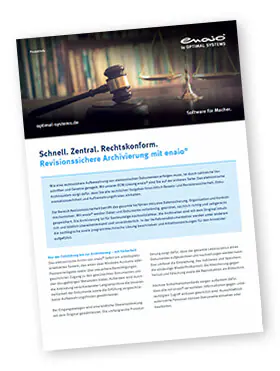 Deckblatt Infoblatt Archivierung