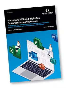Cover Whitepaper Microsoft 365 und digitales Dokumentenmanagement.