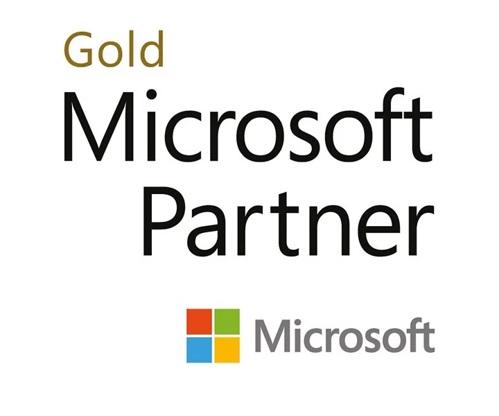 A logo representing partnership with Microsoft.