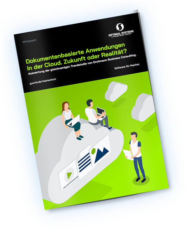 Das Cover eines Cloud-Umfrage-Buches zum Thema Dokumentenmanagement und Cloud Computing.