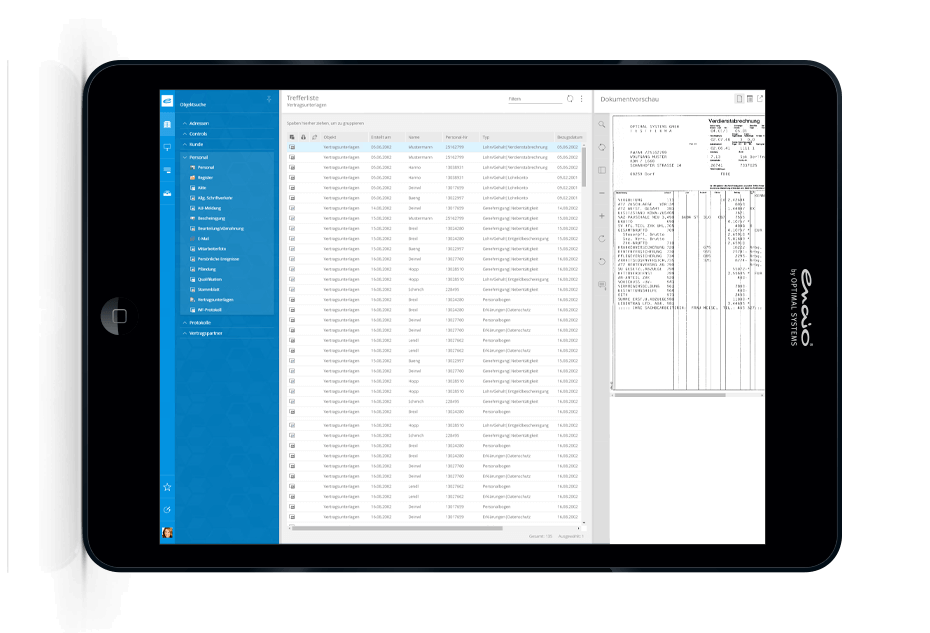 tabler screenshot digitale personalakte vertraege trefferliste