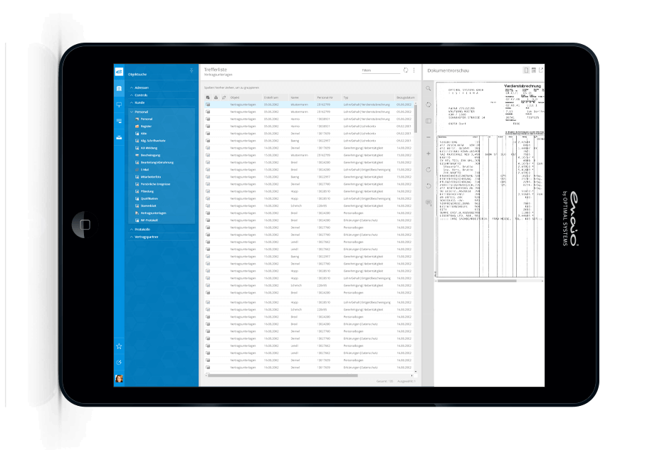 tabler screenshot digitale personalakte vertraege trefferliste