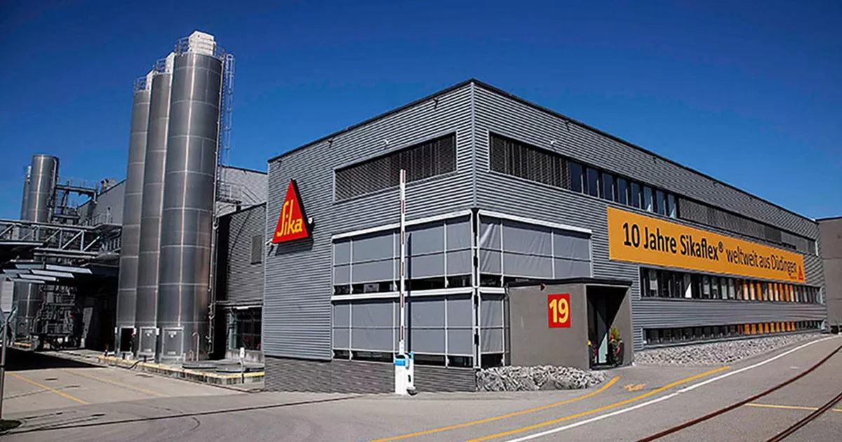 Außenaufnahme des Sika-Standortes in Düdingen