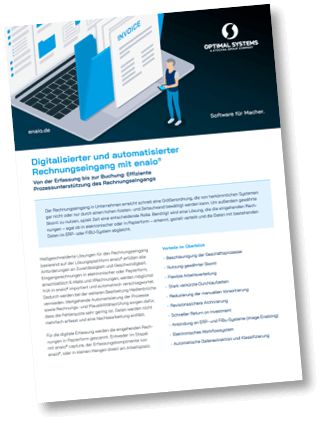Deckblatt Produktinformation Automatisierter Rechnungseingang